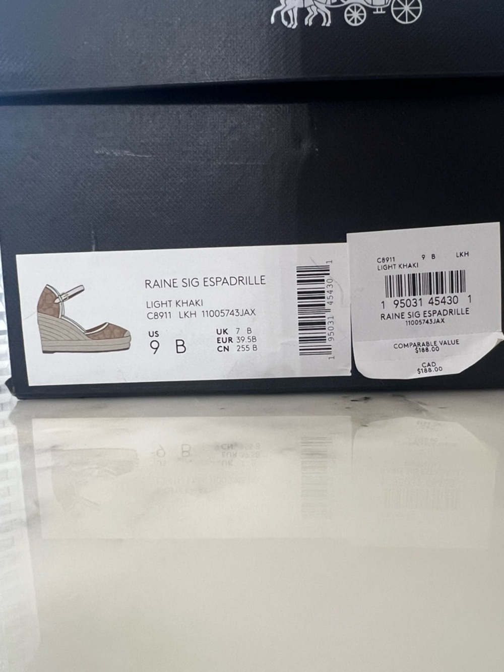 Coach Beige Signature Canvas Espadrille Wedge Sandals - Picture 10 of 10
